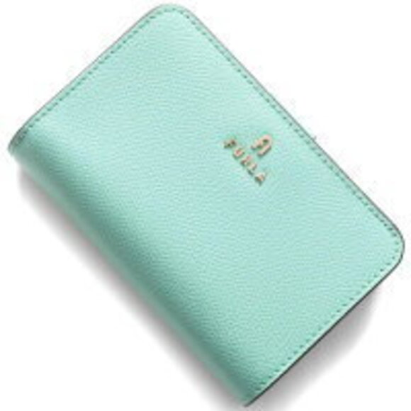 Furla Handbags - FURLA Camellia Bi Fold Wallet Zephyro Green Ballerina Pink Beige